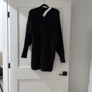 Topshop oversized sweater dress. Size Medium, black, New with tags